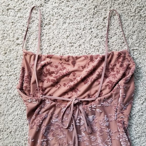 Dynamite Mauve/Blush Velvet Formal Gown - Picture 6 of 13